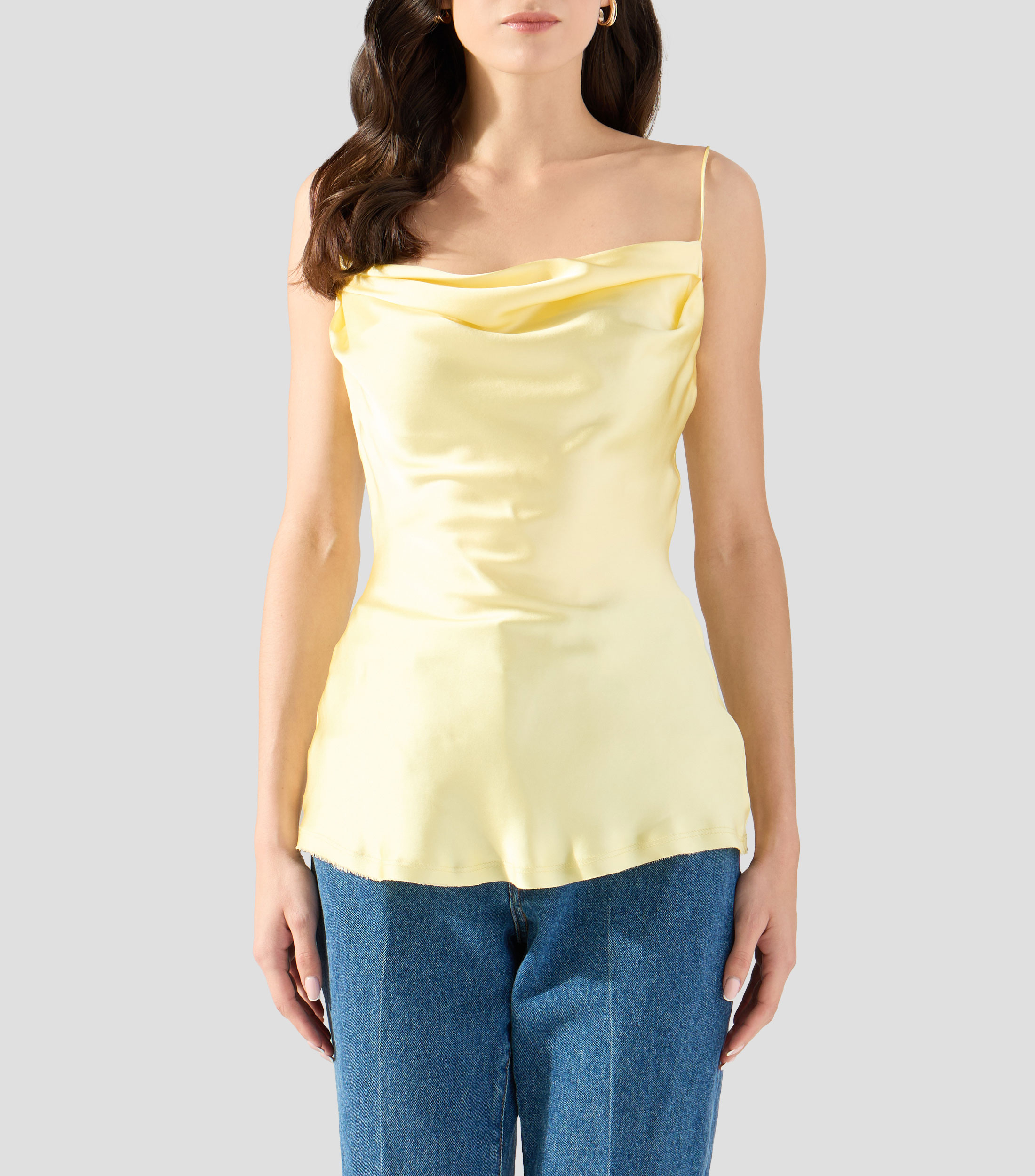 Blusa lisa sin mangas Mujer